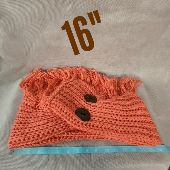 Le Luxe Acrylic Knit Infinity Scarf with Fringe Lightweight Yet Warm Scarf - Picture 5 of 8